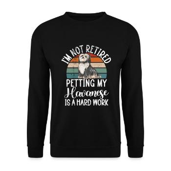 Gifts for Havanese Dog Lovers - Unisex Pullover - Schwarz - Vorne - Alina (178cm) & Michal (187cm)