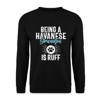 Gifts for Havanese Dog Lovers - Unisex Pullover - Schwarz - Vorne - Alina (178cm) & Michal (187cm)