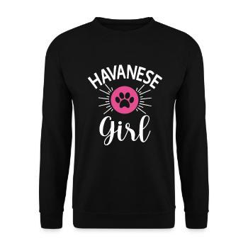 Gifts for Havanese Dog Lovers - Unisex Pullover - Schwarz - Vorne - Alina (178cm) & Michal (187cm)
