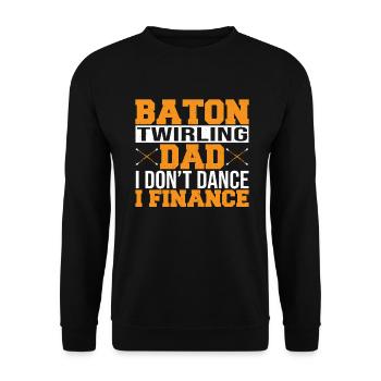 Baton Twirling Baton Twirler Gift - Unisex Sweatshirt - black - Front - Alina (178cm) & Michal (187cm)