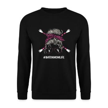 Bâton Twirling Bâton Twirler cadeau - Sweat-shirt Unisexe - noir - Devant - Alina (178cm) & Michal (187cm)