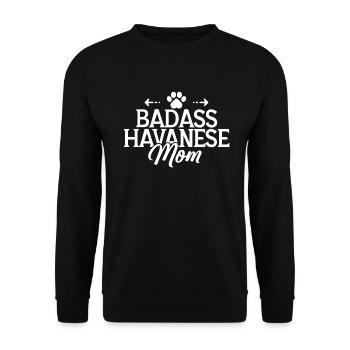 Gifts for Havanese Dog Lovers - Unisex Pullover - Schwarz - Vorne - Alina (178cm) & Michal (187cm)