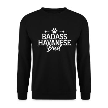 Gifts for Havanese Dog Lovers - Unisex Pullover - Schwarz - Vorne - Alina (178cm) & Michal (187cm)