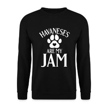 Cadeaux pour les amoureux des chiens bichons havanais - Sweat-shirt Unisexe - noir - Devant - Alina (178cm) & Michal (187cm)