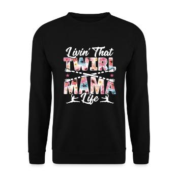 Bâton Twirling Bâton Twirler cadeau - Sweat-shirt Unisexe - noir - Devant - Alina (178cm) & Michal (187cm)