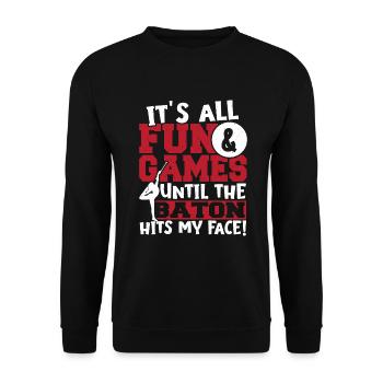 Bâton Twirling Bâton Twirler Cadeau - Sweat-shirt Unisexe - noir - Devant - Alina (178cm) & Michal (187cm)