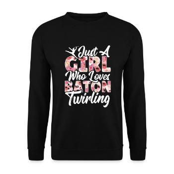 Bâton Twirling Bâton Twirler cadeau - Sweat-shirt Unisexe - noir - Devant - Alina (178cm) & Michal (187cm)