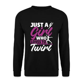 Baton Twirling Baton Twirler Gift - Unisex Sweatshirt - black - Front - Alina (178cm) & Michal (187cm)