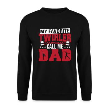 Bâton Twirling Bâton Twirler cadeau - Sweat-shirt Unisexe - noir - Devant - Alina (178cm) & Michal (187cm)