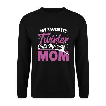 Baton Twirling Baton Twirler Gift - Unisex Sweatshirt - black - Front - Alina (178cm) & Michal (187cm)