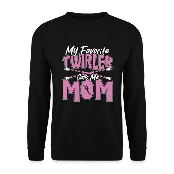Baton Twirling Baton Twirler Gift - Unisex Sweatshirt - black - Front - Alina (178cm) & Michal (187cm)