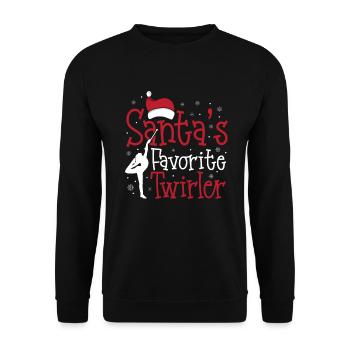Baton Twirling Baton Twirler Gift - Unisex Sweatshirt - black - Front - Alina (178cm) & Michal (187cm)