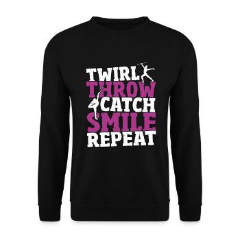 Bâton Twirling Bâton Twirler cadeau - Sweat-shirt Unisexe - noir - Devant - Alina (178cm) & Michal (187cm)