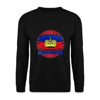 Liechtenstein - Unisex Pullover - Schwarz - Vorne - Alina (178cm) & Michal (187cm)