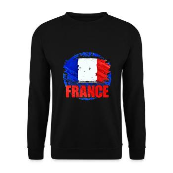 Frankreich - Unisex Pullover - Schwarz - Vorne - Alina (178cm) & Michal (187cm)