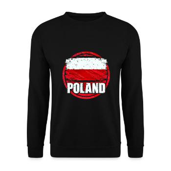 Pologne - Sweat-shirt Unisexe - noir - Devant - Alina (178cm) & Michal (187cm)