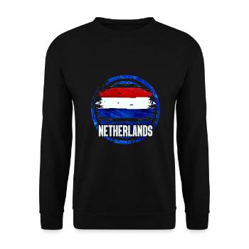Netherlands - Unisex Sweatshirt - black - Front - Alina (178cm) & Michal (187cm)