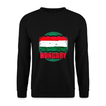 Hungary - Unisex Sweatshirt - black - Front - Alina (178cm) & Michal (187cm)