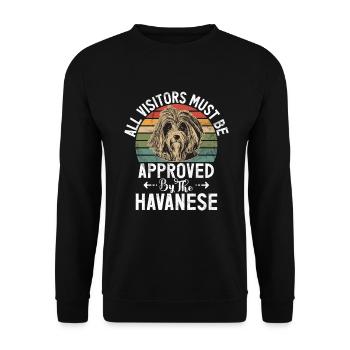 Cadeaux pour les amoureux des chiens bichons havanais - Sweat-shirt Unisexe - noir - Devant - Alina (178cm) & Michal (187cm)