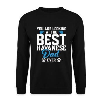 Gifts for Havanese Dog Lovers - Unisex Pullover - Schwarz - Vorne - Alina (178cm) & Michal (187cm)