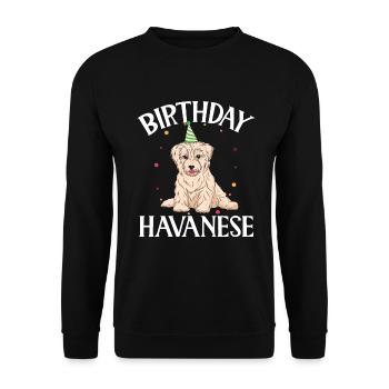 Cadeaux pour les amoureux des chiens bichons havanais - Sweat-shirt Unisexe - noir - Devant - Alina (178cm) & Michal (187cm)