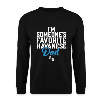 Cadeaux pour les amoureux des chiens bichons havanais - Sweat-shirt Unisexe - noir - Devant - Alina (178cm) & Michal (187cm)