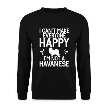 Gifts for Havanese Dog Lovers - Unisex Pullover - Schwarz - Vorne - Alina (178cm) & Michal (187cm)