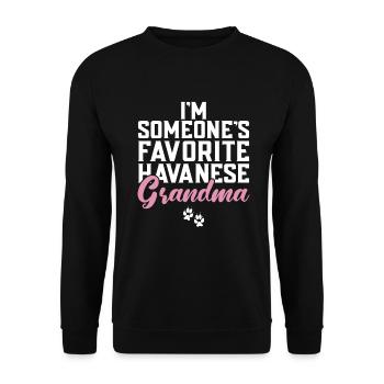 Gifts for Havanese Dog Lovers - Unisex Pullover - Schwarz - Vorne - Alina (178cm) & Michal (187cm)