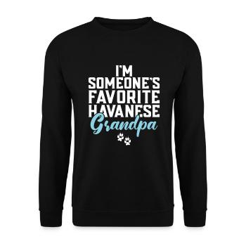 Cadeaux pour les amoureux des chiens bichons havanais - Sweat-shirt Unisexe - noir - Devant - Alina (178cm) & Michal (187cm)