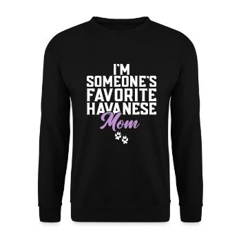 Cadeaux pour les amoureux des chiens bichons havanais - Sweat-shirt Unisexe - noir - Devant - Alina (178cm) & Michal (187cm)