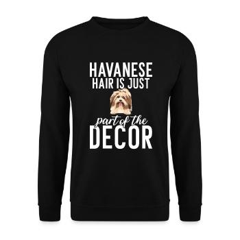 Gifts for Havanese Dog Lovers - Unisex Pullover - Schwarz - Vorne - Alina (178cm) & Michal (187cm)