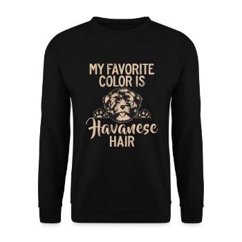 Cadeaux pour les amoureux des chiens bichons havanais - Sweat-shirt Unisexe - noir - Devant - Alina (178cm) & Michal (187cm)