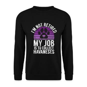 Gifts for Havanese Dog Lovers - Unisex Pullover - Schwarz - Vorne - Alina (178cm) & Michal (187cm)