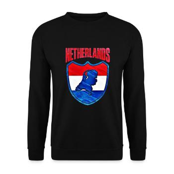 Netherlands - Unisex Sweatshirt - black - Front - Alina (178cm) & Michal (187cm)
