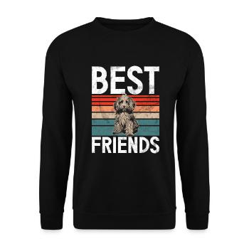 Gifts for Havanese Dog Lovers - Unisex Pullover - Schwarz - Vorne - Alina (178cm) & Michal (187cm)