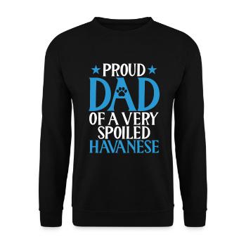 Cadeaux pour les amoureux des chiens bichons havanais - Sweat-shirt Unisexe - noir - Devant - Alina (178cm) & Michal (187cm)