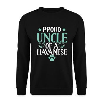 Gifts for Havanese Dog Lovers - Unisex Pullover - Schwarz - Vorne - Alina (178cm) & Michal (187cm)