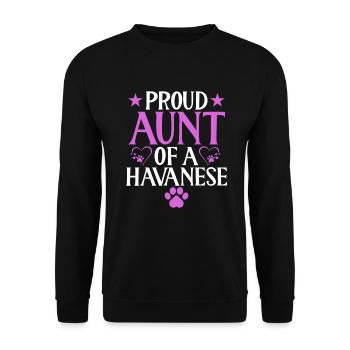 Gifts for Havanese Dog Lovers - Unisex Pullover - Schwarz - Vorne - Alina (178cm) & Michal (187cm)