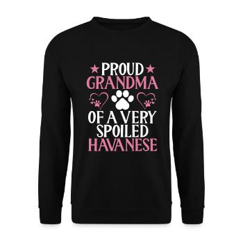 Cadeaux pour les amoureux des chiens bichons havanais - Sweat-shirt Unisexe - noir - Devant - Alina (178cm) & Michal (187cm)