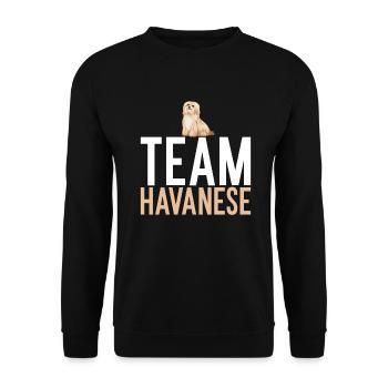 Cadeaux pour les amoureux des chiens bichons havanais - Sweat-shirt Unisexe - noir - Devant - Alina (178cm) & Michal (187cm)