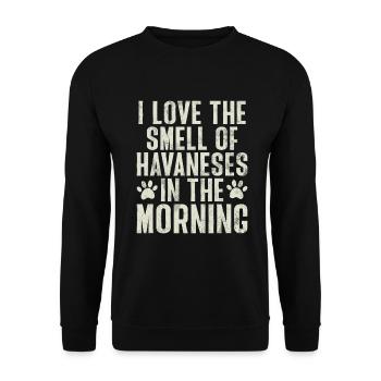 Cadeaux pour les amoureux des chiens bichons havanais - Sweat-shirt Unisexe - noir - Devant - Alina (178cm) & Michal (187cm)