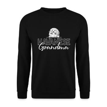 Cadeaux pour les amoureux des chiens bichons havanais - Sweat-shirt Unisexe - noir - Devant - Alina (178cm) & Michal (187cm)