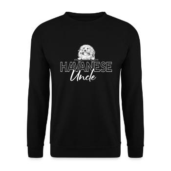 Gifts for Havanese Dog Lovers - Unisex Pullover - Schwarz - Vorne - Alina (178cm) & Michal (187cm)