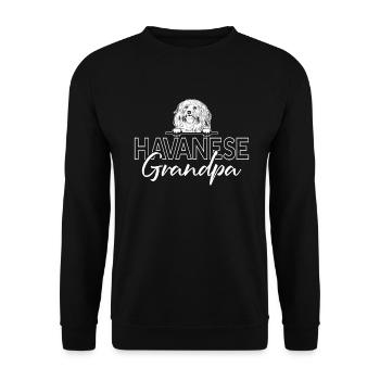 Cadeaux pour les amoureux des chiens bichons havanais - Sweat-shirt Unisexe - noir - Devant - Alina (178cm) & Michal (187cm)