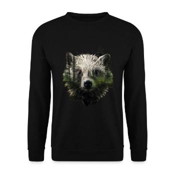 Porc-épic - Sweat-shirt Unisexe - noir - Devant - Alina (178cm) & Michal (187cm)