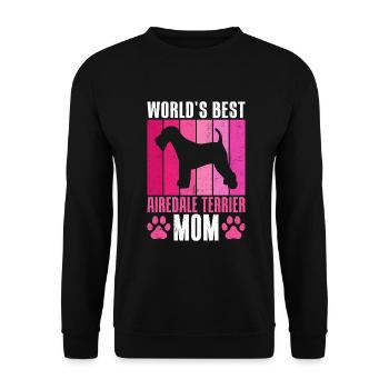 Airedale Terrier Gifts - Unisex Pullover - Schwarz - Vorne - Alina (178cm) & Michal (187cm)