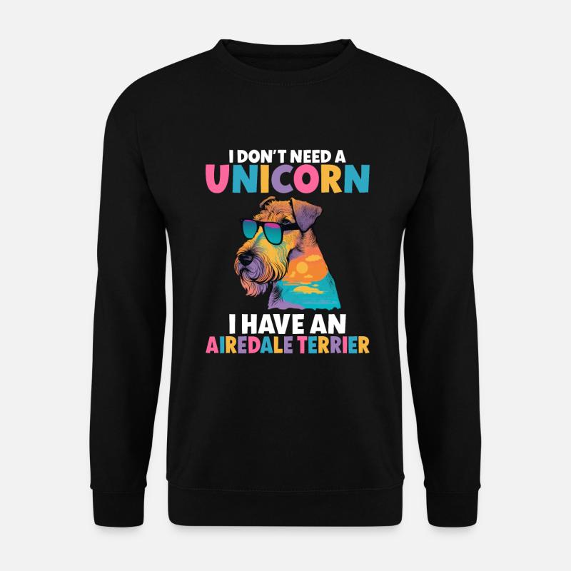 Cadeaux Airedale Terrier - Sweat-shirt Unisexe - noir