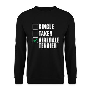 Airedale Terrier Gifts - Unisex Pullover - Schwarz - Vorne - Alina (178cm) & Michal (187cm)