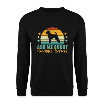 Airedale Terrier Gifts - Unisex Pullover - Schwarz - Vorne - Alina (178cm) & Michal (187cm)