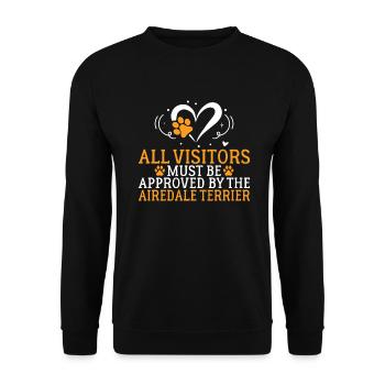 Airedale Terrier Gifts - Unisex Pullover - Schwarz - Vorne - Alina (178cm) & Michal (187cm)
